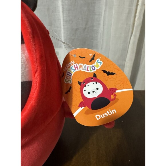 Squishmallows Hoodie Squad 8" Dustin the Dog in Devil Bat Costume Plush Doll Toy - Picture 3 of 7